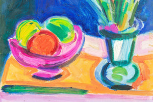 Howard Trafton Still Life of Fruit & Flowers Oil (9618714755379)