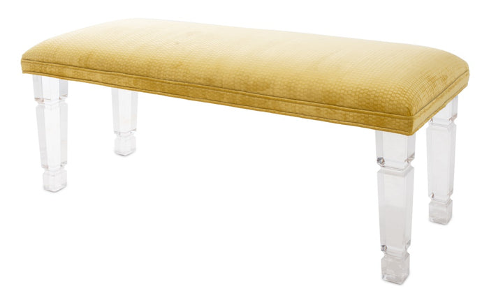 Chartreuse Covered Acrylic Bench