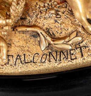 Etienne Falconnet "Musicians" Gilt Bronze Clock (9701406146867)