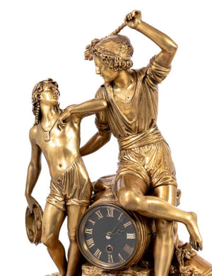 Etienne Falconnet "Musicians" Gilt Bronze Clock (9701406146867)