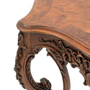 Louis XV Style Walnut Console Table (9690245792051)