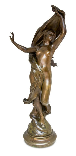 Henri Godet "L'Aurore" Patinated Bronze Sculpture (9634348630323)