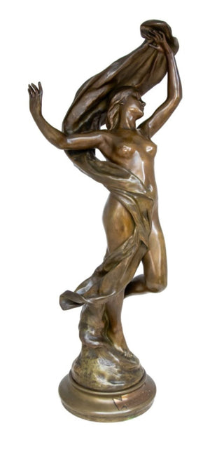 Henri Godet "L'Aurore" Patinated Bronze Sculpture (9634348630323)