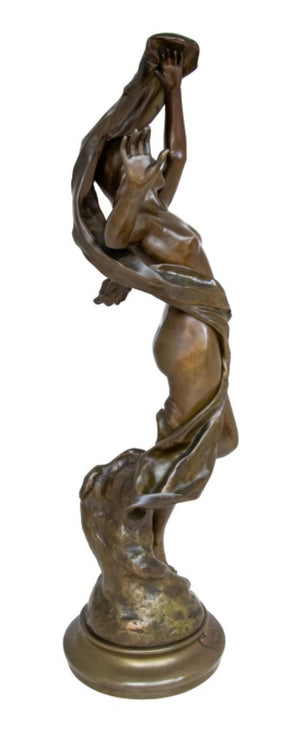 Henri Godet "L'Aurore" Patinated Bronze Sculpture (9634348630323)