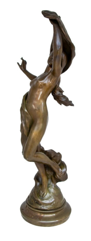 Henri Godet "L'Aurore" Patinated Bronze Sculpture (9634348630323)
