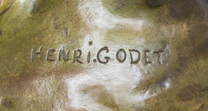 Henri Godet "L'Aurore" Patinated Bronze Sculpture (9634348630323)