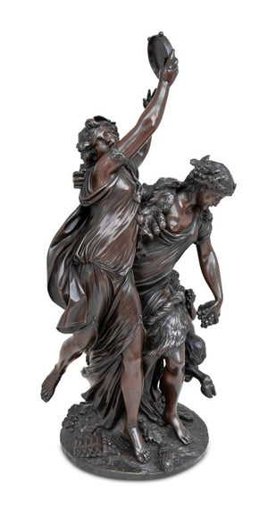 Clodion "Bacchanal" Patinated Bronze Sculpture (9634352070963)