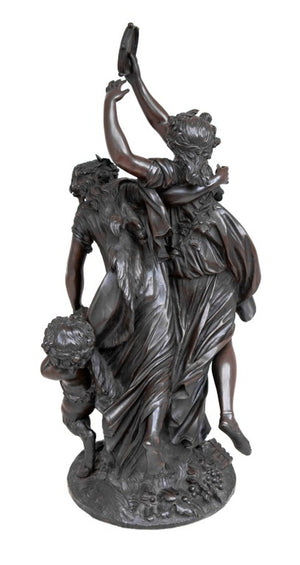 Clodion "Bacchanal" Patinated Bronze Sculpture (9634352070963)