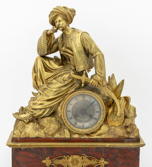 Charles X Gilt Bronze and Marble "Mamelouk" Clock (9670259933491)