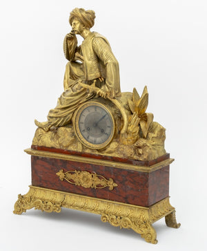Charles X Gilt Bronze and Marble "Mamelouk" Clock (9670259933491)