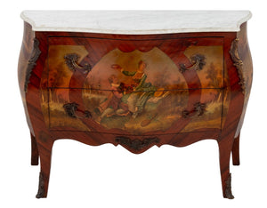 Louis XV Style Painted Kingwood Bombe Commode (9690232455475)