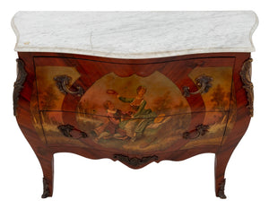 Louis XV Style Painted Kingwood Bombe Commode (9690232455475)
