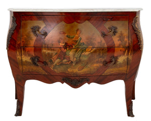Louis XV Style Painted Kingwood Bombe Commode (9690232455475)