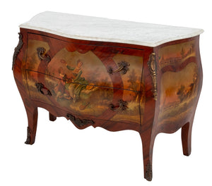 Louis XV Style Painted Kingwood Bombe Commode (9690232455475)