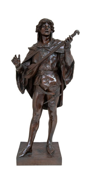 Emile Picault "Joueur de Luth" Patinated Bronze (9644304728371)