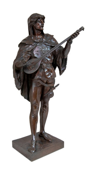 Emile Picault "Joueur de Luth" Patinated Bronze (9644304728371)