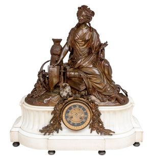 Napoleon III Bronze & Marble Figural Clock, 1870 (9892987666739)