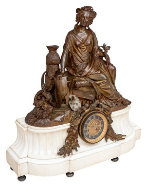 Napoleon III Bronze & Marble Figural Clock, 1870 (9892987666739)