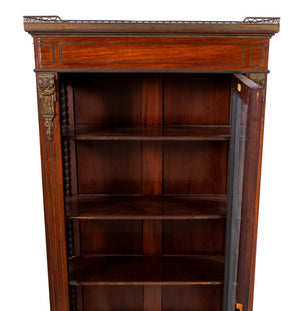 Louis XVI Style Kingwood and Brass Inlay Vitrine (9678861402419)