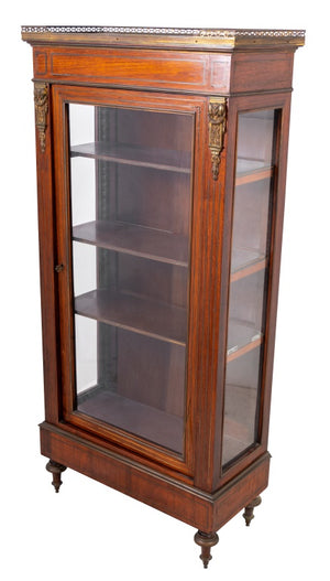 Louis XVI Style Kingwood and Brass Inlay Vitrine (9678861402419)