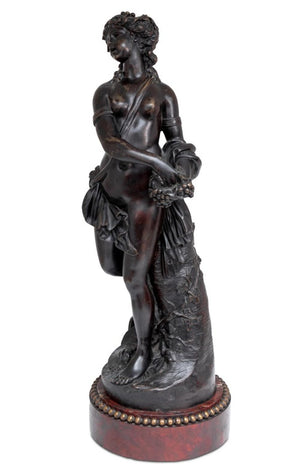 Clodion "Bacchante" Patinated Bronze Sculpture