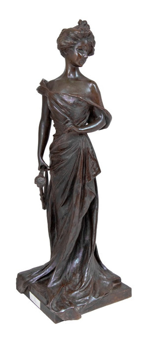 Georges Van der Straeten "The Harpist" Bronze (9638269321523)