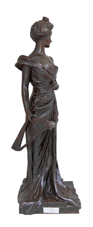 Georges Van der Straeten "The Harpist" Bronze (9638269321523)