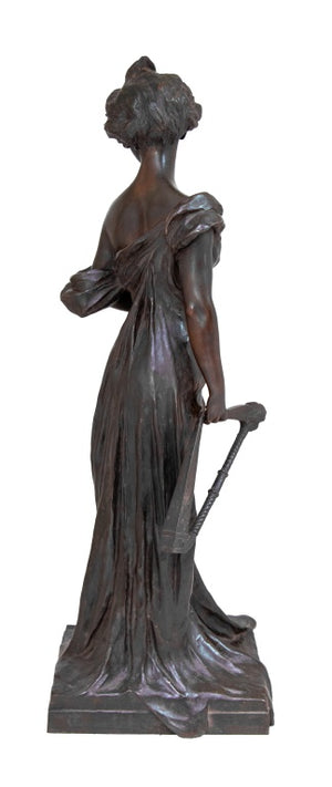 Georges Van der Straeten "The Harpist" Bronze (9638269321523)