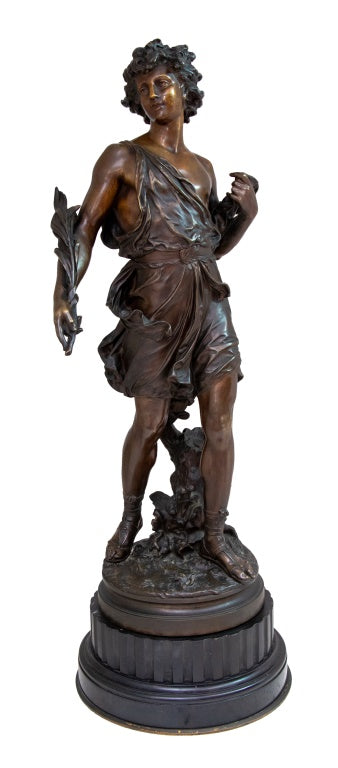 Hippolyte Moreau "Hippomene" Bronze Sculpture