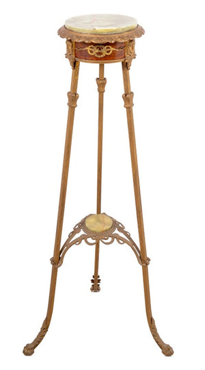 French Empire Style Gilt Metal Onyx Pedestal