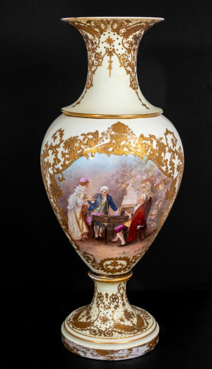 Sevres White Ground Ovoid Porcelain Vase (9635815588147)