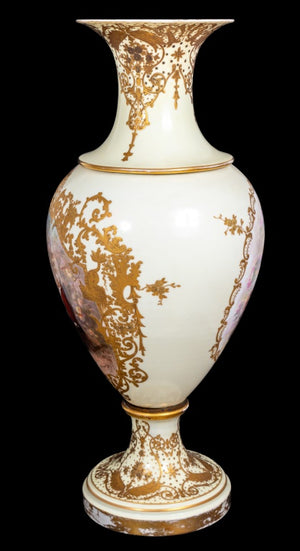 Sevres White Ground Ovoid Porcelain Vase (9635815588147)