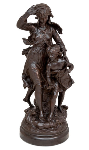 Hippolyte Moreau "Les Soeurs" Patinated Bronze (9642766532915)