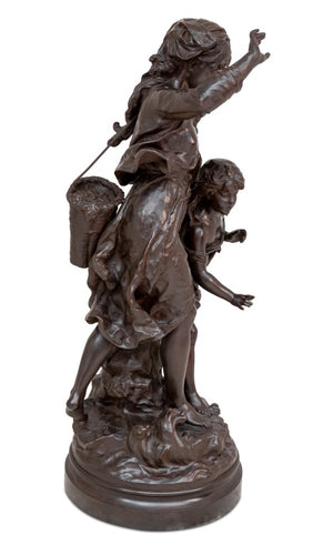 Hippolyte Moreau "Les Soeurs" Patinated Bronze (9642766532915)