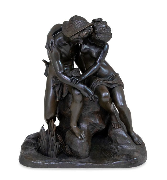 Paul Joseph Gayrard "Daphnis and Chloe" Bronze