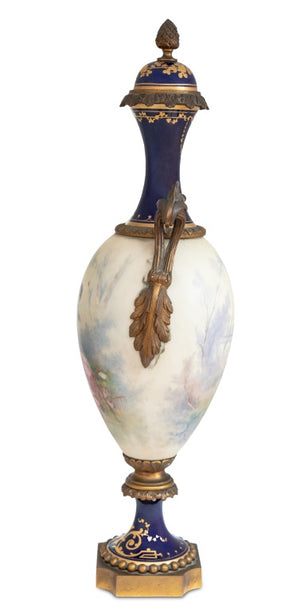 Sevres Blue Ground Porcelain Ovoid Vase (9690160824627)