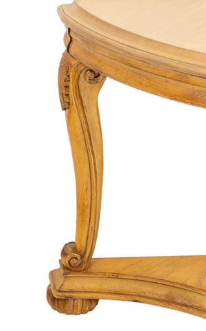 Louis XV Style Limed Oak Console Table (9842574360883)