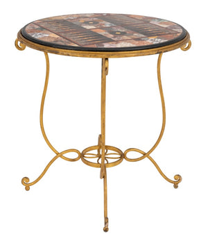 Pietra Dura Specimen Marble Games Table (9641778544947)