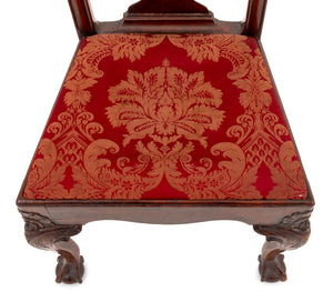 Portuguese Carved Mahogany Dining Chairs, 4 (9644401131827)