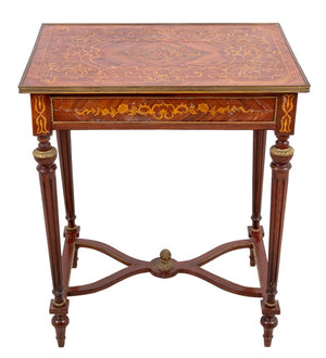 Louis XVI Style Kingwood and Marquetry Side Table (9670536200499)
