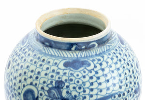 Chinese Phoenix Motif Blue & White Porcelain Vase (9635566649651)