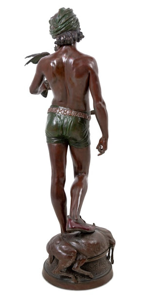 Emile Guillemin "The Falconer" Patinated Bronze (9641732768051)