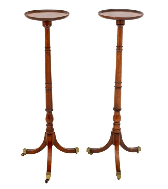Pair of George III Mahogany Torchieres