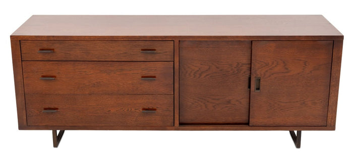 Mid-Century Modern Style Stained Wood Sideboard