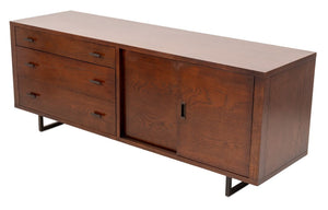 Mid-Century Modern Style Stained Wood Sideboard (9735636484403)