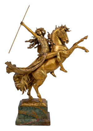 Louis Chalon "Valkyrie" Gilt Bronze Sculpture (9669412946227)