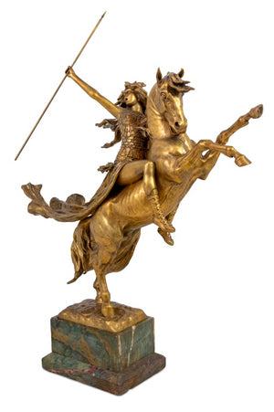 Louis Chalon "Valkyrie" Gilt Bronze Sculpture (9669412946227)