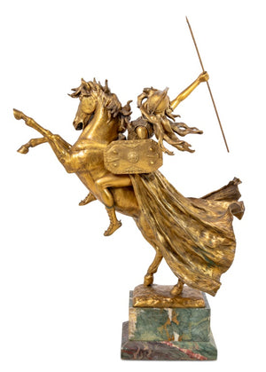 Louis Chalon "Valkyrie" Gilt Bronze Sculpture (9669412946227)