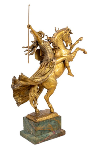 Louis Chalon "Valkyrie" Gilt Bronze Sculpture (9669412946227)