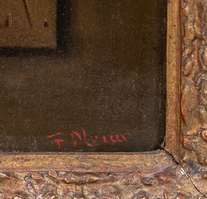 Caspar Netscher Lute Player and Woman Oil on Tin (9678886502707)